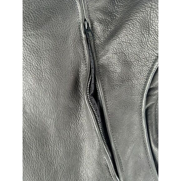 Brooks Black Leatherwear Biker Jacket Men's Size 46 Leather, Made in the USA - Picture 13 of 16